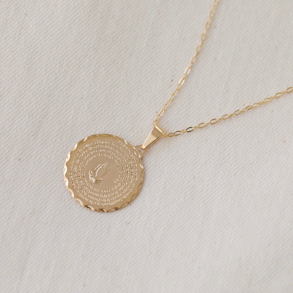 Our Father Prayer Necklace | 18k Gold Filled - Picture 5 of 9